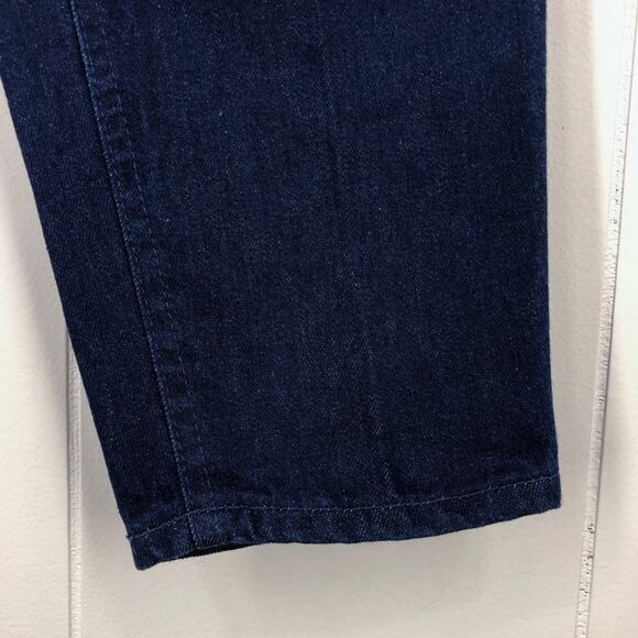 Lee VTG 80s Relaxed Tapered Ankle Pleated Jean Deadstock Size 10 Dark Blue - Picture 6 of 15